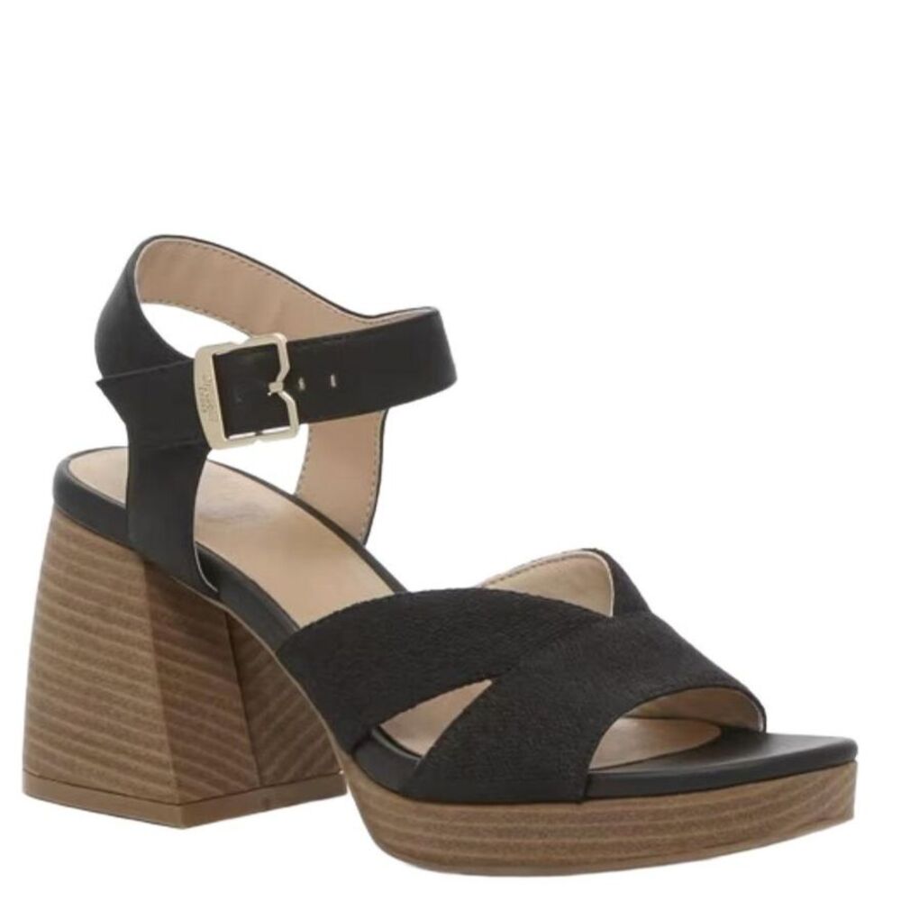 Dr Scholl's Block Heel Sandal 11 Platform Ankle Strap Chic Comfort Black Mariah
